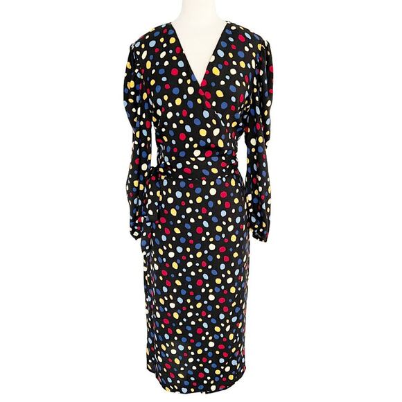 Reformation Jaylee Fiesta Polka Dot Wrap Dress Size XL - Picture 2 of 7